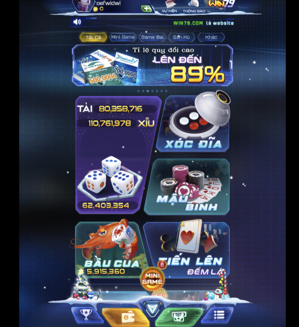 Nạp tiền nhanh chóng khi tham gia khuyến mãi tại Win79