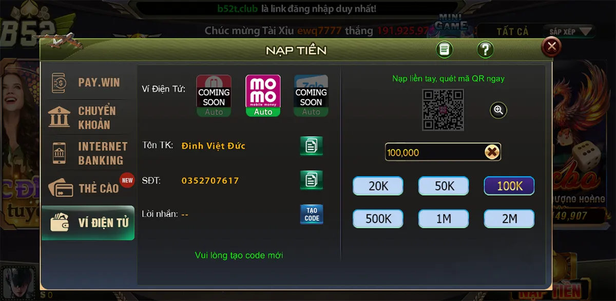 chính sách nạp tiền game bài đổi thưởng người chơi cần biết