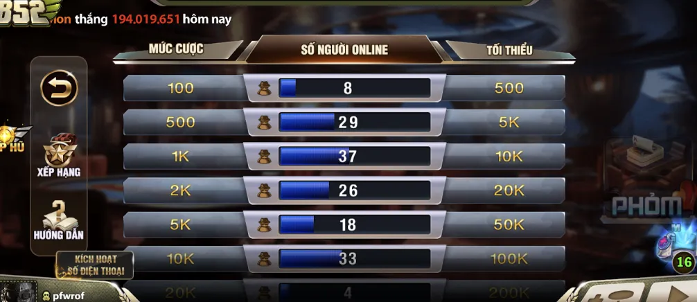 Thủ thuật tham gia game đổi thưởng Phỏm tại địa điểm B52