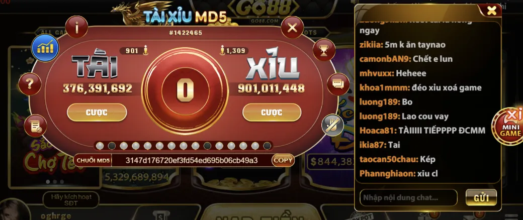 Mẹo chơi game bài đổi thưởng Tài Xỉu MD5 đỉnh cao tại Go88